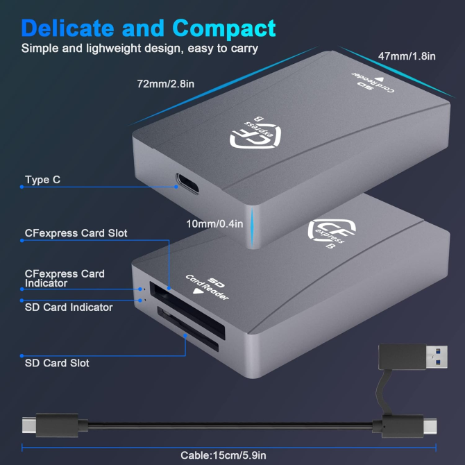 Концентратор Кардрідер CFexpress Type B, USB 3.2 Gen 2 10 Гбіт/с Луцьк - фото 1