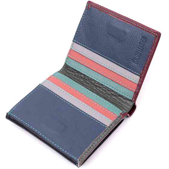 Стильный женский кошелек с оригинальной монетницей из натуральной кожи ST Leather 19510 Разноцветный Киев