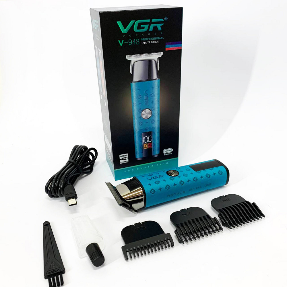 Портативна ручна машинка для стрижки волосся VGR V-943, Бездротова машинка для стрижки волосся DE-14 Львів - фото 2