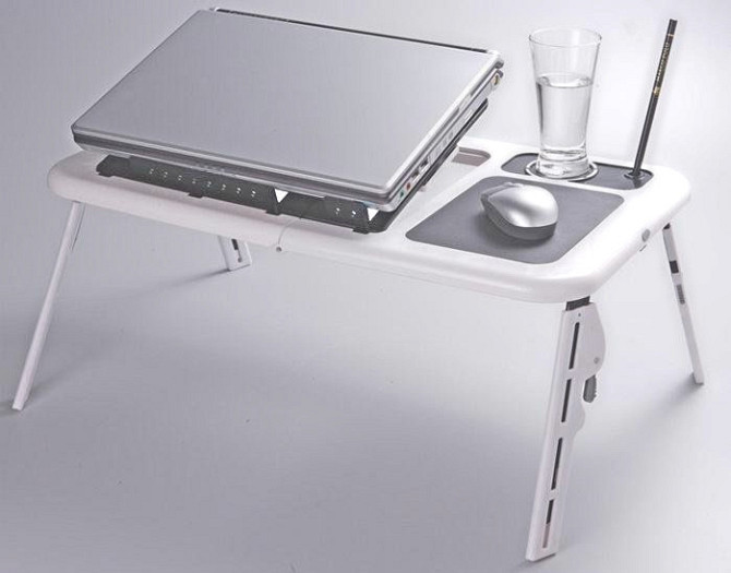 Портативний столик для ноутбука з охолодженням 2 USB кулерами E-Table LD-09 (10) Київ - фото 5