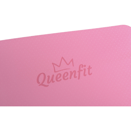 Килимок (мат) для фітнесу та йоги Queenfit Premium TPE 0,5см рожевий Київ