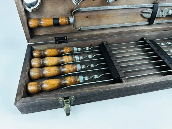 Набори шампурів, Набір шампурів у кейсі "Трофей Класік" Шампури, вертіла Тернопіль