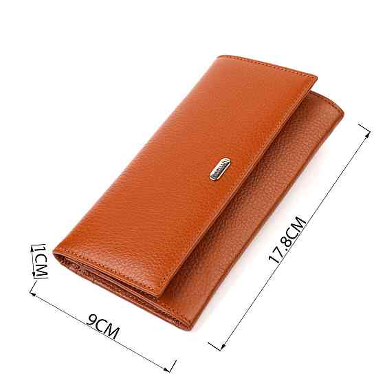 Женский удобный кошелек из натуральной кожи CANPELLINI 21829 Коричневый Киев