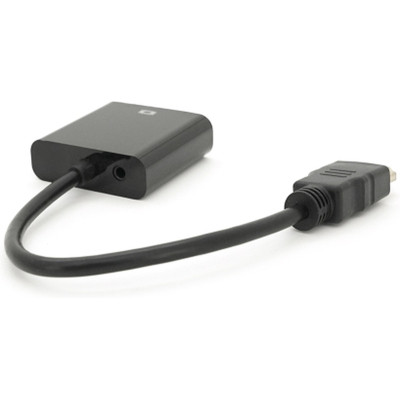 Перехідник HDMI M to VGA F + Audio 0.1m 4K/2K black Voltronic (YT-C-HDMI(M)/VGA(F)+AUX-B) Вінниця - фото 2