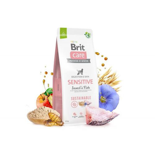 Корм сухий Brit Care Dog Sustainable Sensitive для собак з чутливим травленням з рибою та комахами 12 кг Киев - изображение 6
