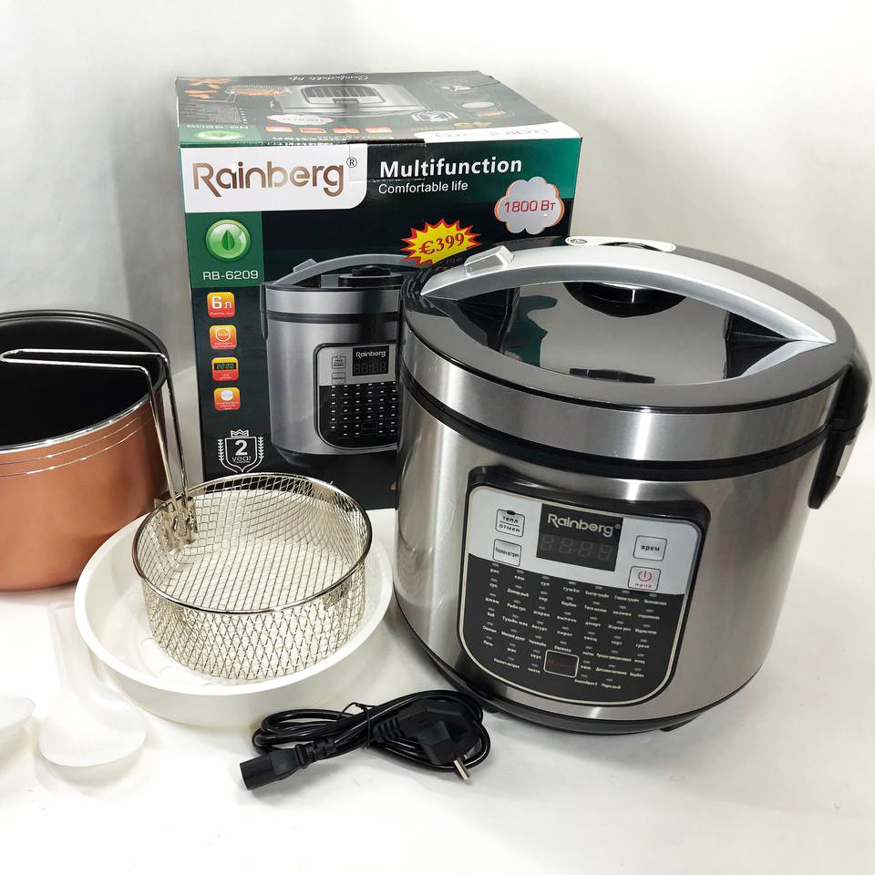 Мультиварка для домашнего использования Rainberg RB-6209 1000 W 6 л, Мультиварка 5л OF-62 Львов - изображение 15