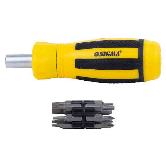 Sigma Отвертка с реверсом + биты 12шт CrV SIGMA (4001831) Коломыя