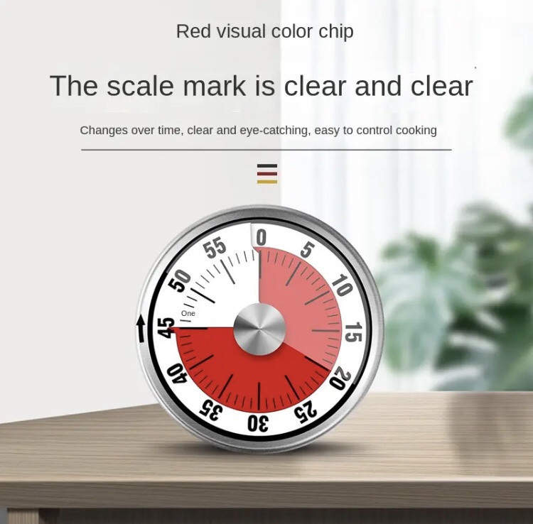 Кухонный механически таймер обратного отсчета, основание металлическое, на магните на задней части Киев - изображение 3