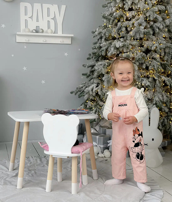 Детский комплект мебели столик и стульчик для рисования, столик из дерева для малыша для обучения и творчества Киев - изображение 7