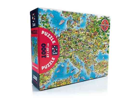 Пазли De.tail Мапа Європи DT1000-16 ТМ VLADI TOYS Київ