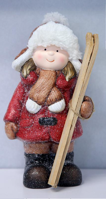 Світлова фігурка "Дівчинка на лижах" 23 см Київ - фото 1