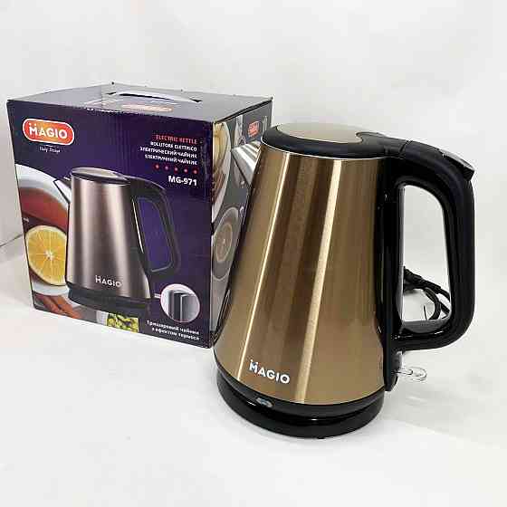 Тихий побутовий чайник MG-971, Потужний електрочайник електричний, Ергономічний електричний чайник XR-46 Івано-Франківськ