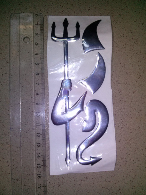 Наклейка опукла на авто Чертик . Тюнінг а Київ - фото 2