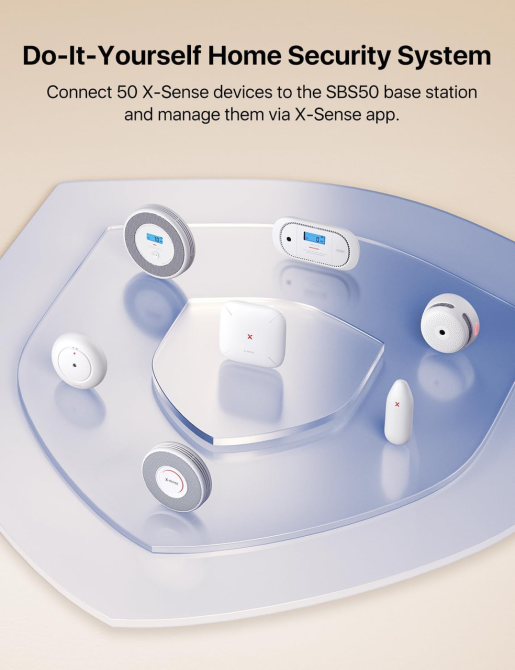 Умная сигнализация X-Sense AS08 Wi-Fi 2.4 ГГц, 8 элементов, 4 датчика дверей, 2 датчика движения, сирена 100 дБ, Alexa Киев - изображение 7