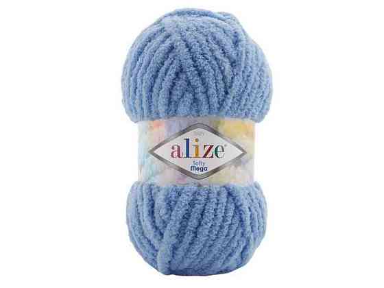 Пряжа Softy Mega 374 5шт/уп джинс 100% микрополиэстер 100г 70м ТМ Alize Киев