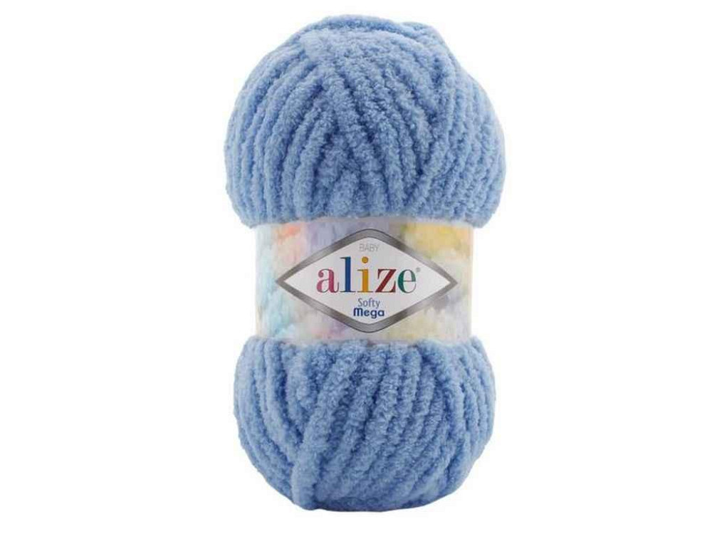 Пряжа Softy Mega 374 5шт/уп джинс 100% микрополиэстер 100г 70м ТМ Alize Киев - изображение 1
