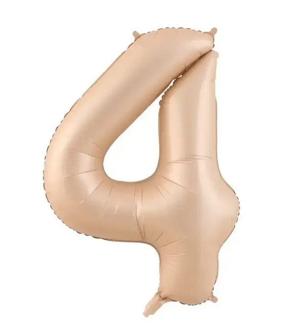 Цифра шарик 4 карамельный 32