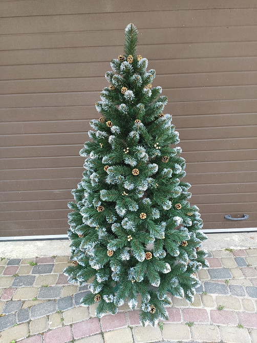 Елка искусственная новогодняя «Кармен золото» с шишками и жемчугом 1.5 / 1.8 / 2 / 2.2 м 1.8 Киев - изображение 3