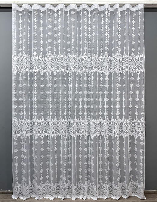 Тюль VR-Textil 1228т Жакард Білий 300х270 см (42-0430) Київ - фото 2