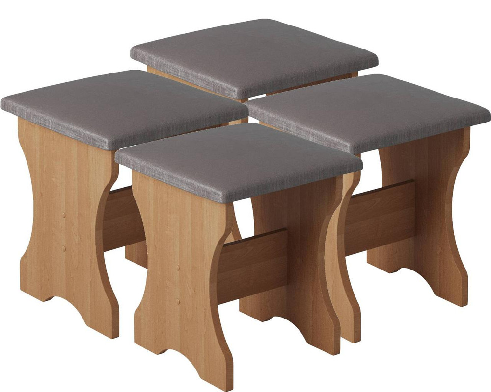 4 табурета (комплект) 35х35х44 см / mebelservice / Ольха Львов - изображение 1