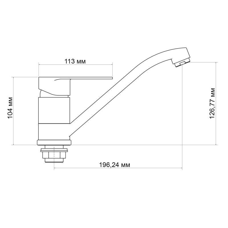 Змішувач для кухні Lidz Tani 003 (k40) LDTAN003CRM44968 Chrome Київ - фото 2