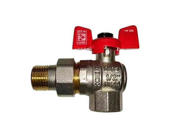 Кран шаровий з американкою 1/2 (KR.228) кутовий KR0016 ТМ KOER Solmir Київ