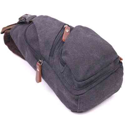 Сумка Vintage Через плечо с USB кабелем текстильная Черная (21221) Винница