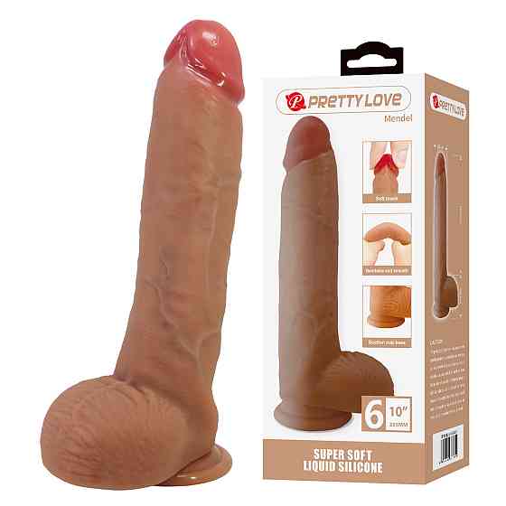 Силіконовий фалоімітатор на присосці PRETTY LOVE - Mendel 10" Super Soft Liquid Silicone Dildo, BW-008142N Sex Aura Київ