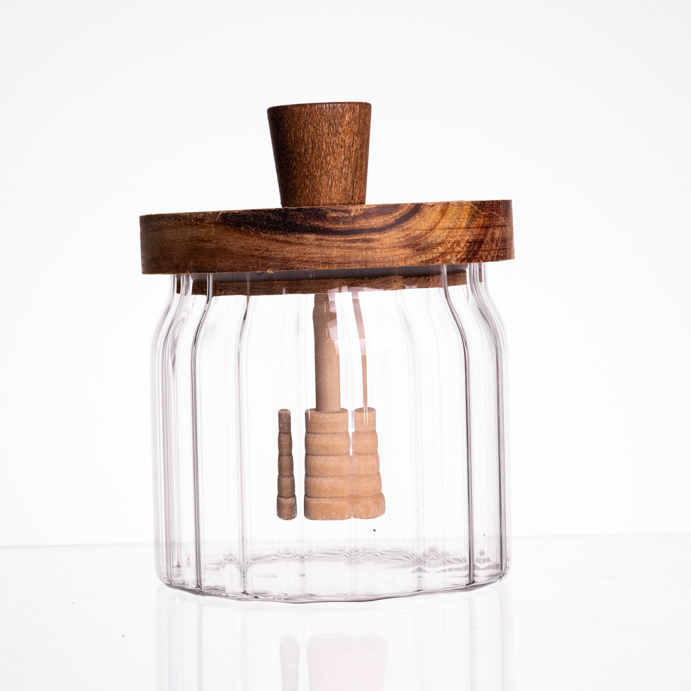 Медовниця скляна з кришкою і ложкою 320 (мл) 64486-4 Київ - фото 1