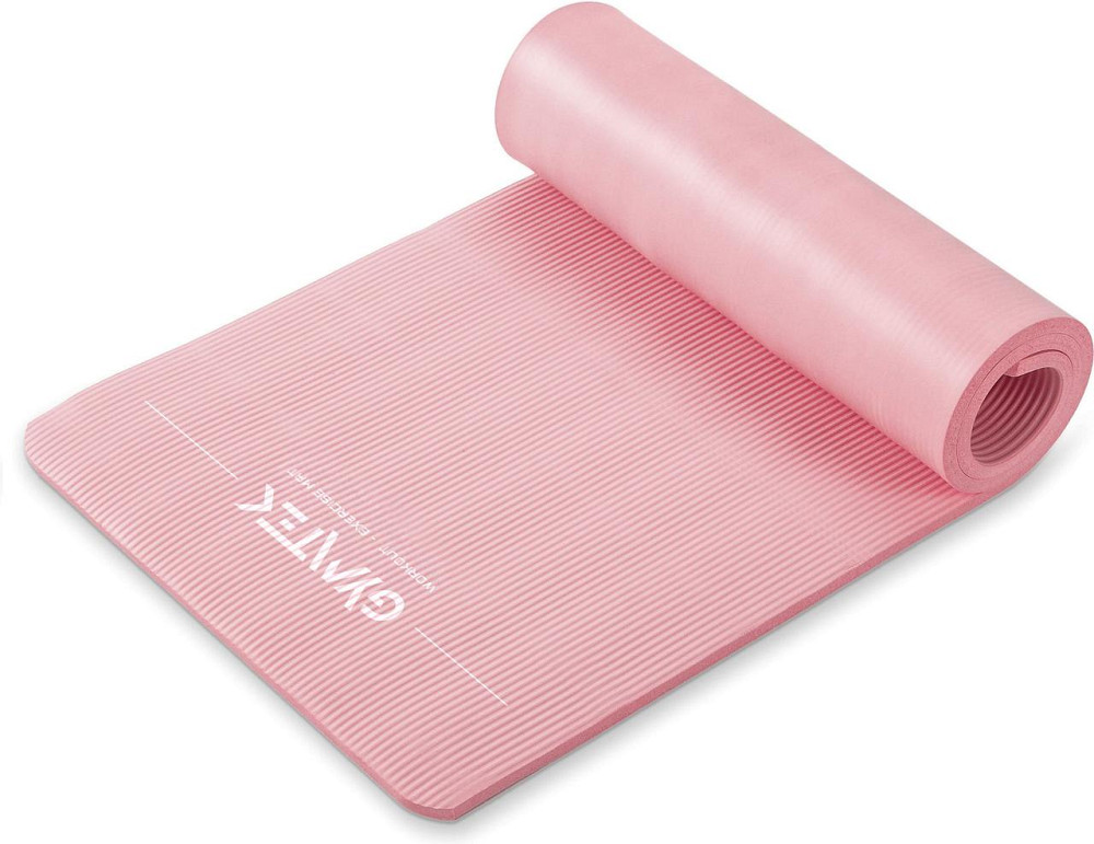 Коврик (мат) для йоги и фитнеса Gymtek NBR 1см розовый Киев - изображение 1