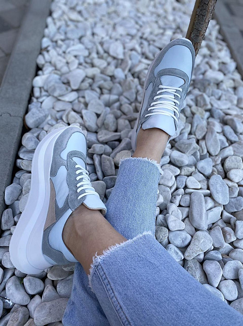 First Кросівки жіночі First 1907 блакитні (весна-осінь, шкіра натуральна) (4504) Коломыя - изображение 6