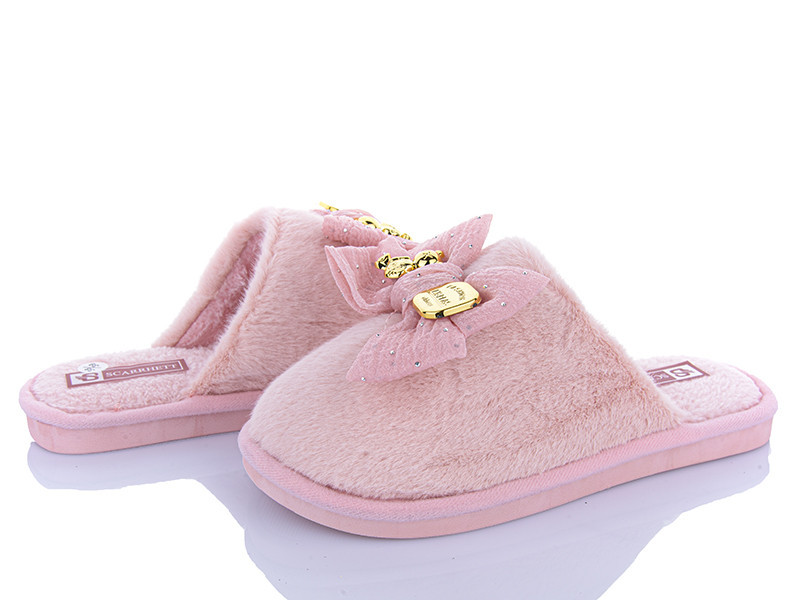 Тапочки закрытые домашние женские теплые с бантом Розовый, 36 Одесса - изображение 8