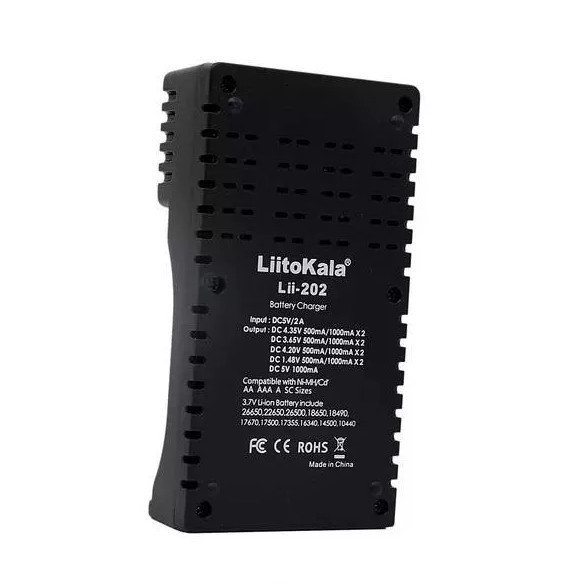 Заряднoe устройство Liitokala Lii-202 на 2 слота (для Ni-MH, Ni-CD, Li-Ion, LiFePO4) Киев - изображение 7