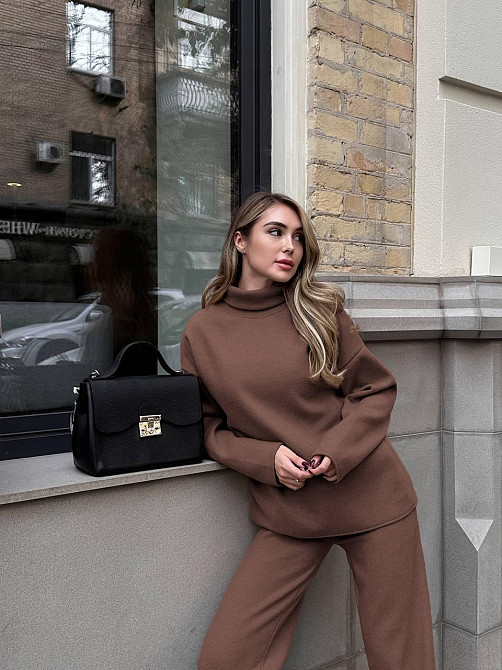 Костюм жіночий теплий шоколадний, 48/52 Харків - фото 1