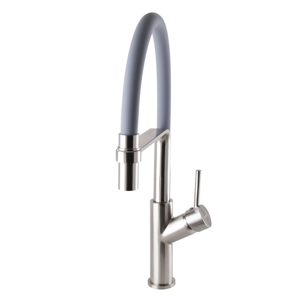 Змішувач для кухні Globus Lux DENVER Flex GDF-32-08-02 Сталь-Сірий Гофроїзлив, латунь Київ - фото 8