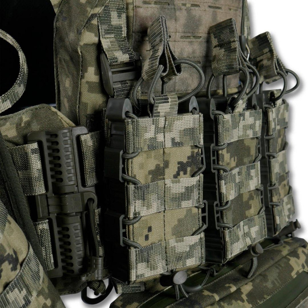 Штурмова плитоноска піксель з швидким скиданням плитоноска на 8 підсумок  kiborg військовий розвантажувальний жилет     WAR Львів - фото 6