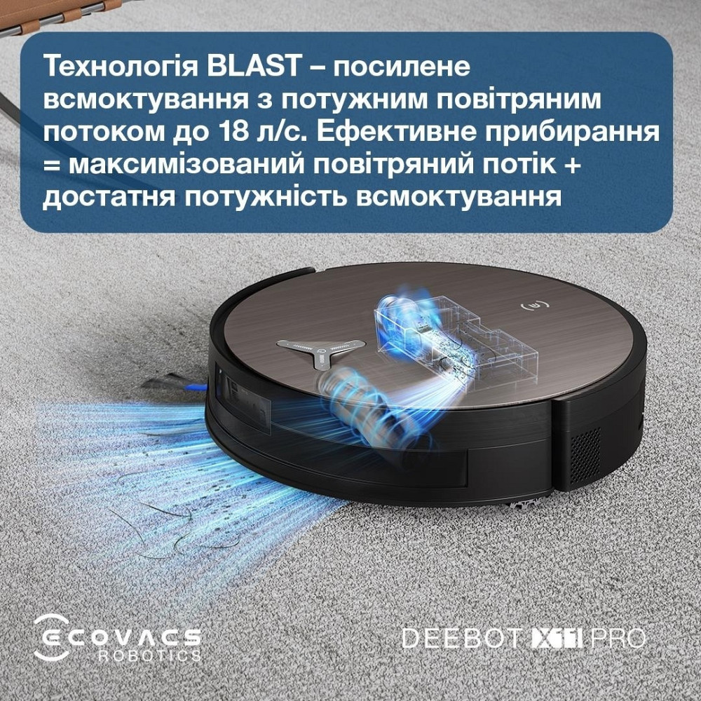 Робот-пилосос Ecovacs Deebot X11 Pro Omni (DEX99-1 Black) ( 10938 ) Харків - фото 18