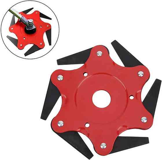 Нож сегментный для триммера 6 лепестков стальной, диаметр 15 см, посадка 25.4 мм Киев