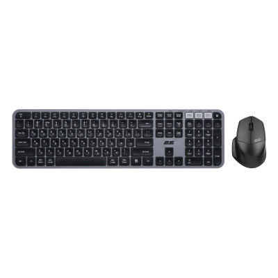 Комплект 2E MK440 Wireless/Bluetooth UA Black/Grey (2E-MK440WBGR_UA) Винница - изображение 1
