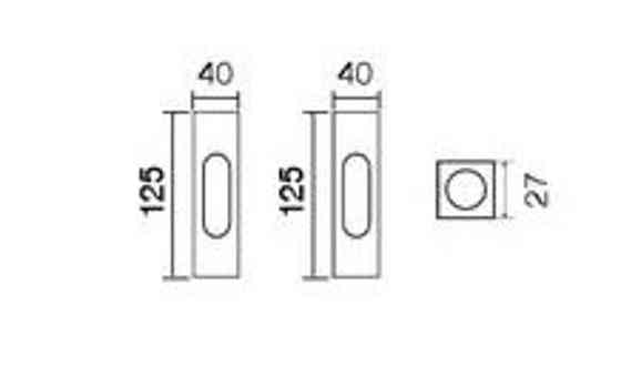 Ручка на розсув. двері Fimet 3663AC F01 пол латунь (комплект) Київ