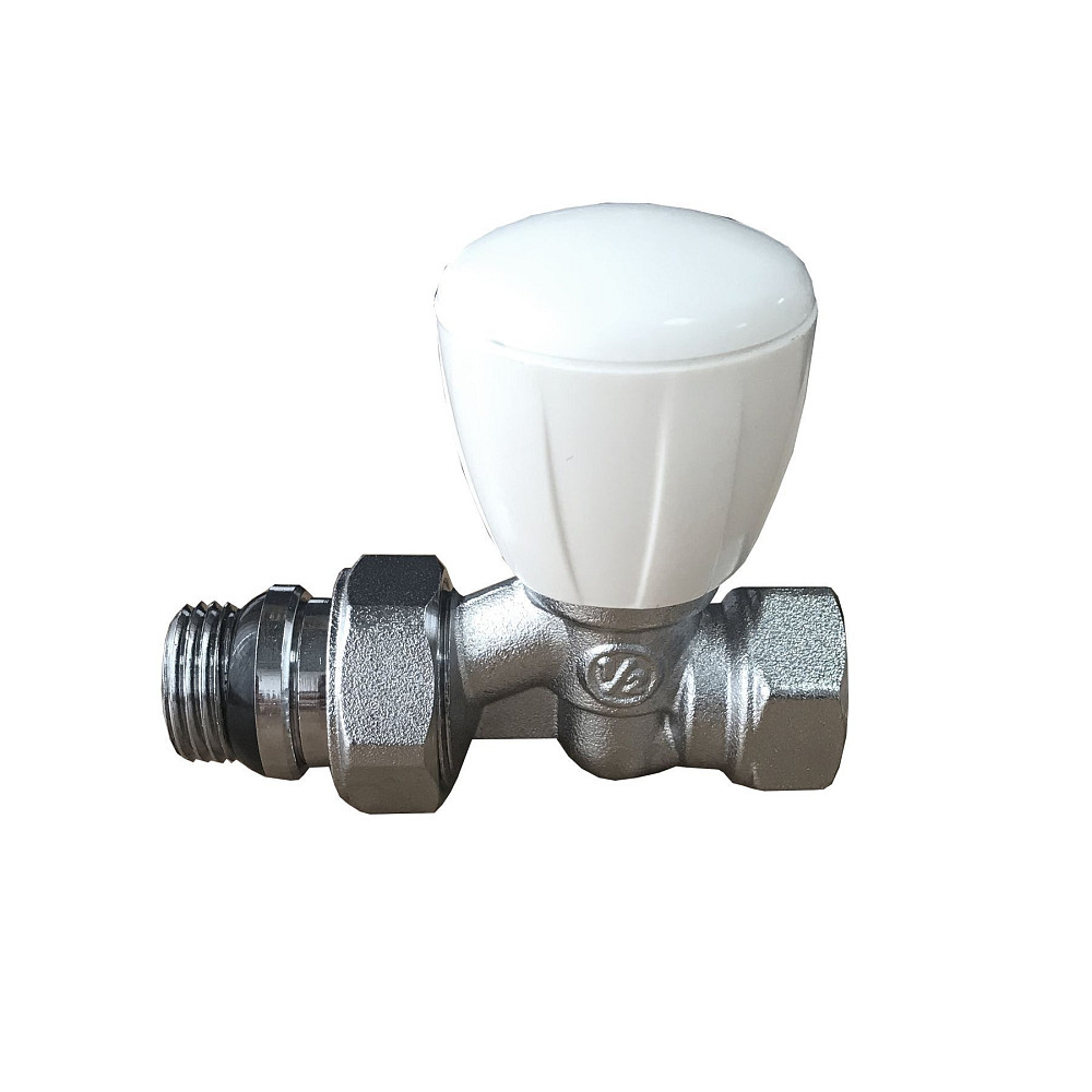 Кран радіаторний прямий SOLOMON 1/2″ з гумовим ущільнювачем 161404 верх Луцк - изображение 3