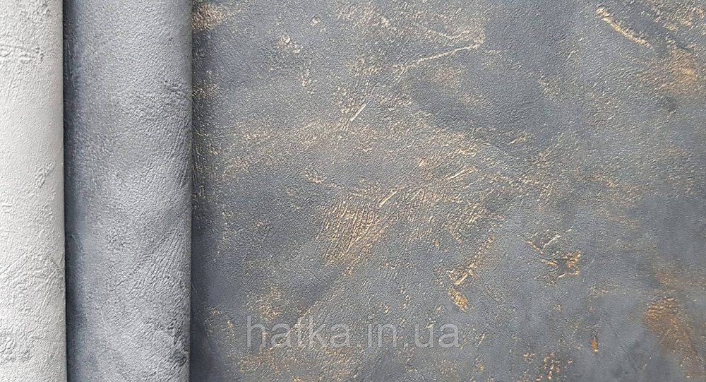 Обои винил на флизелине Caselio Patine 0.53х10 под венецианскую штукатурку черные с золотом разные оттенки Киев - изображение 3