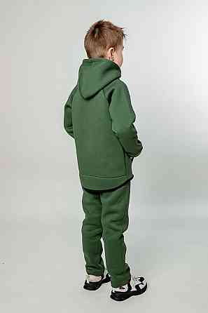 Спортивный костюм,  для мальчика, 100% хлопок, начес, трехнитка  хаки, топ Крохатушка одяг Киев