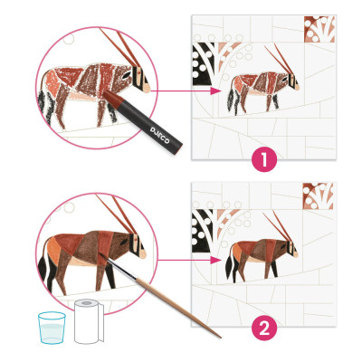 Набор для творчества Djeco Пустыня художественный комплект для рисования (DJ09373) Винница - изображение 4