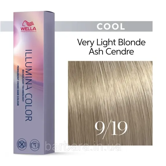 Краска для волос  Wella Illumina Сolor (все тона в ассортименте+2024) 9/19  имбирное печенье Киев