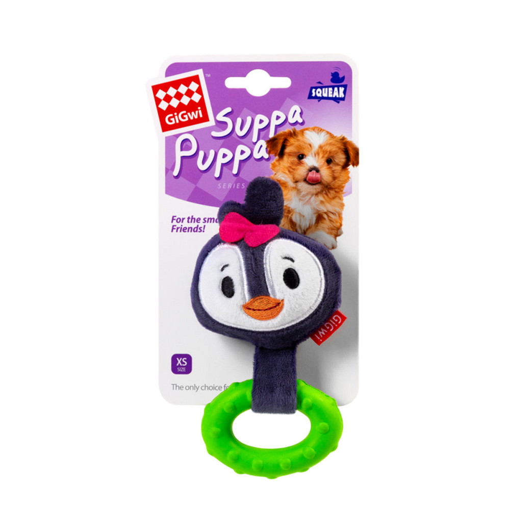 Игрушка для собак Пингвин с пищалкой GiGwi Suppa Puppa, текстиль, резина, 15 см Киев - изображение 2