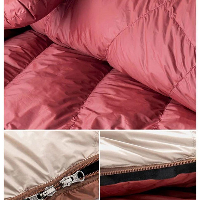 Спальник з натуральним пухом Naturehike Snowbird NH20YD001, p-р M, коричневий 350 г Київ - фото 7