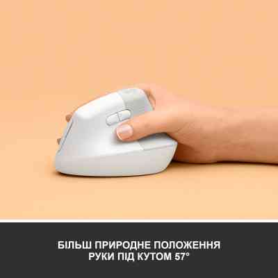Мишка Logitech Lift Vertical Ergonomic Wireless/Bluetooth White (910-006475) Вінниця