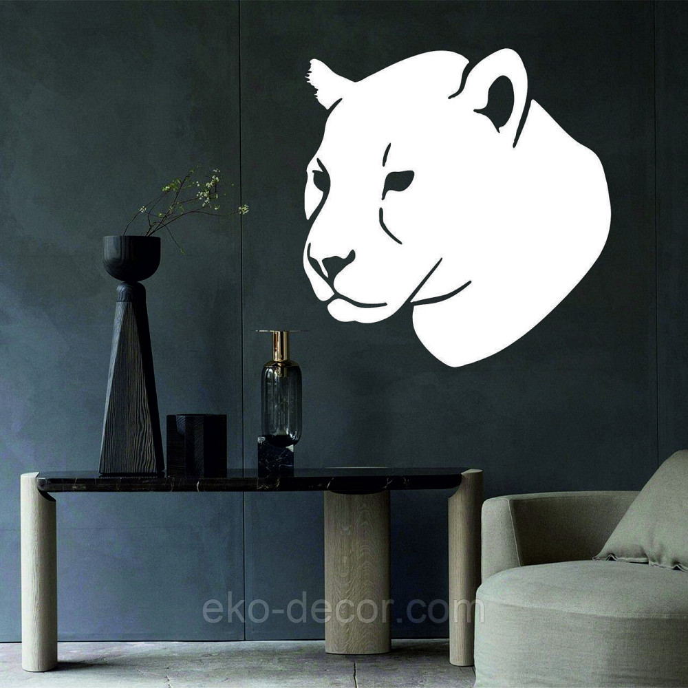 Декоративне настінне Панно «Пантера», Декор на стіну 50*48 см, Білий Київ - фото 3