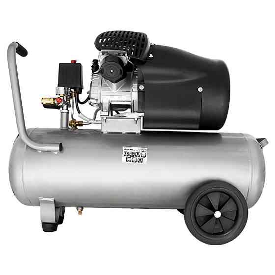 Компрессор двухцилиндровый 2.5кВт 455л/мин 10бар 50л (2 крана) SIGMA (7043721) Ровно